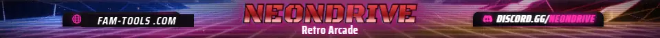 Arcade Grid Grunge rendered as a fivem info banner at 1865 by 108 pixels