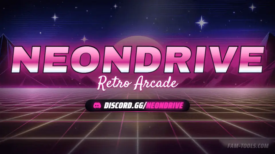 Arcade Grid Painted rendered as a discord server banner at 960 by 540 pixels