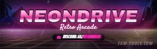Arcade Grid Painted rendered as a twitch panel at 320 by 100 pixels