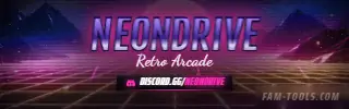 Arcade Grid Photoreal rendered as a twitch panel at 320 by 100 pixels