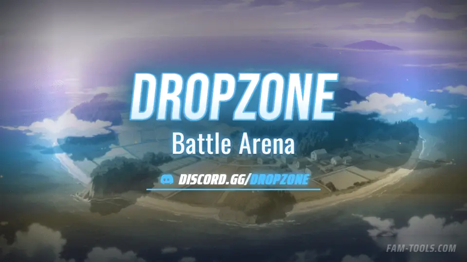 Battle Drop Anime rendered as a discord server banner at 960 by 540 pixels