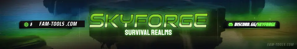 Blocky Isles Grunge laid out as a connecting banner