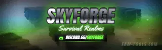 Blocky Isles Photoreal rendered as a twitch panel at 320 by 100 pixels