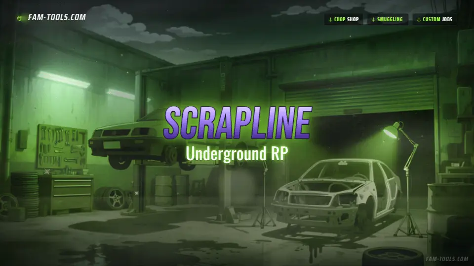 Chop Shop Anime rendered as a fivem loading screen at 1920 by 1080 pixels