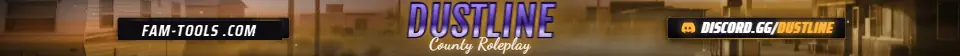 Desert Trailer Photoreal rendered as a fivem info banner at 1865 by 108 pixels
