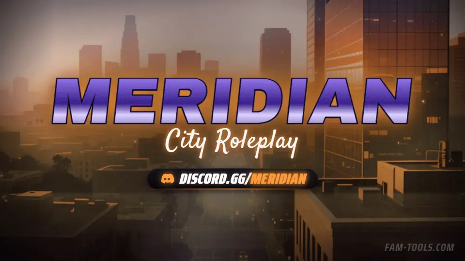 Downtown Dusk Painted rendered as a discord server banner at 960 by 540 pixels