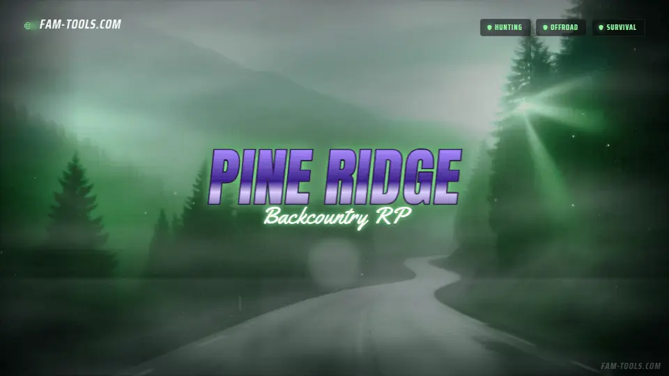 Foggy Forest Road Photoreal rendered as a fivem loading screen at 1920 by 1080 pixels