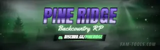 Foggy Forest Road Photoreal rendered as a twitch panel at 320 by 100 pixels