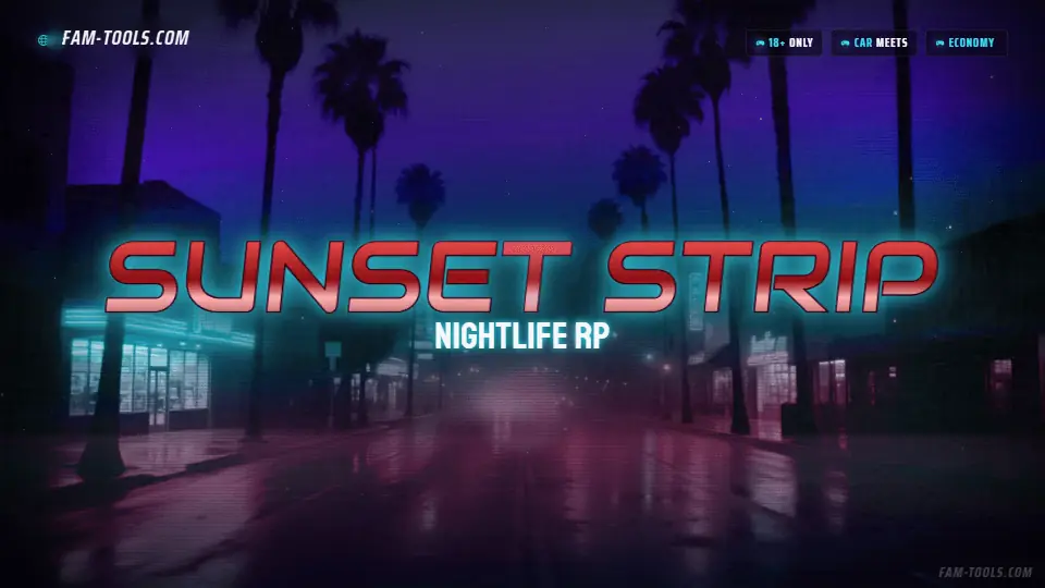 Palm Boulevard Grunge rendered as a fivem loading screen at 1920 by 1080 pixels
