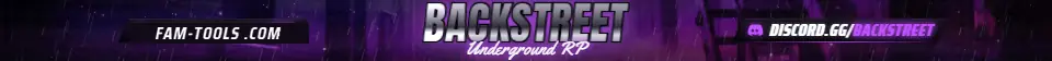 Rain Alley Photoreal rendered as a fivem info banner at 1865 by 108 pixels