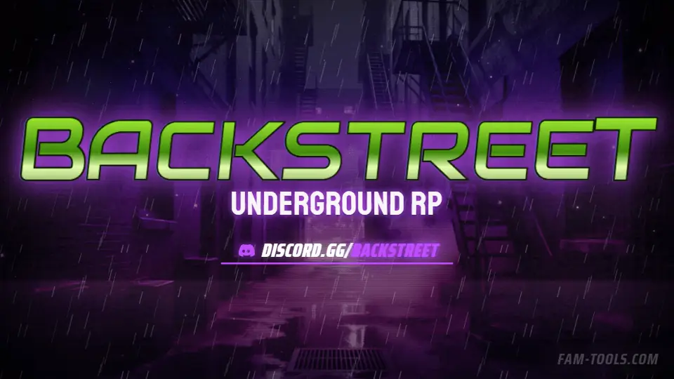 Rain Alley Grunge rendered as a discord server banner at 960 by 540 pixels