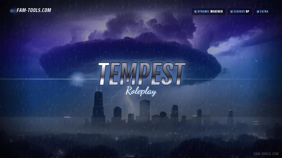 Storm Skyline Photoreal rendered as a fivem loading screen at 1920 by 1080 pixels