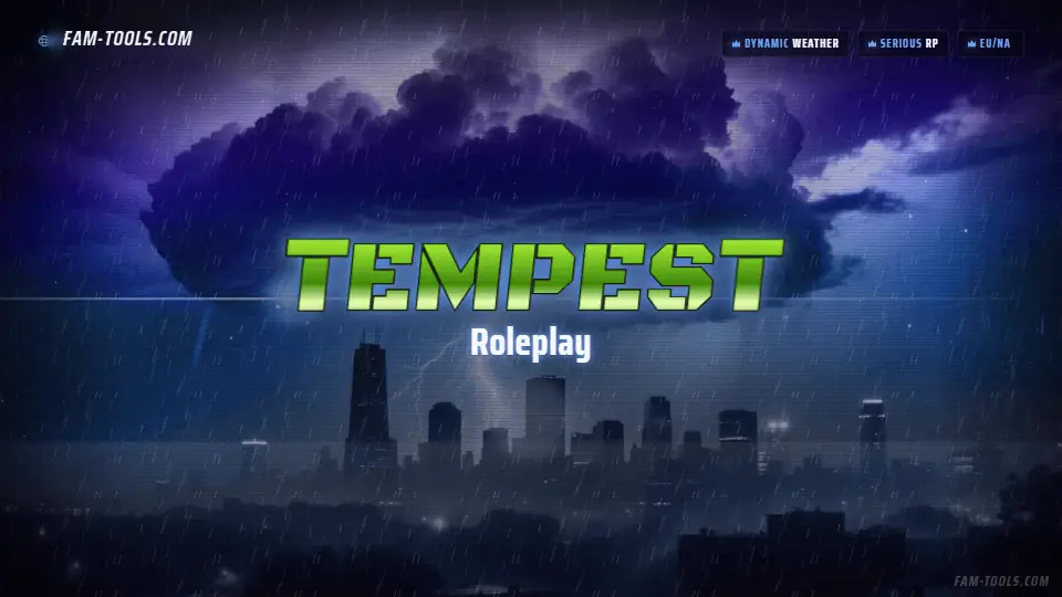 Storm Skyline Grunge rendered as a fivem loading screen at 1920 by 1080 pixels