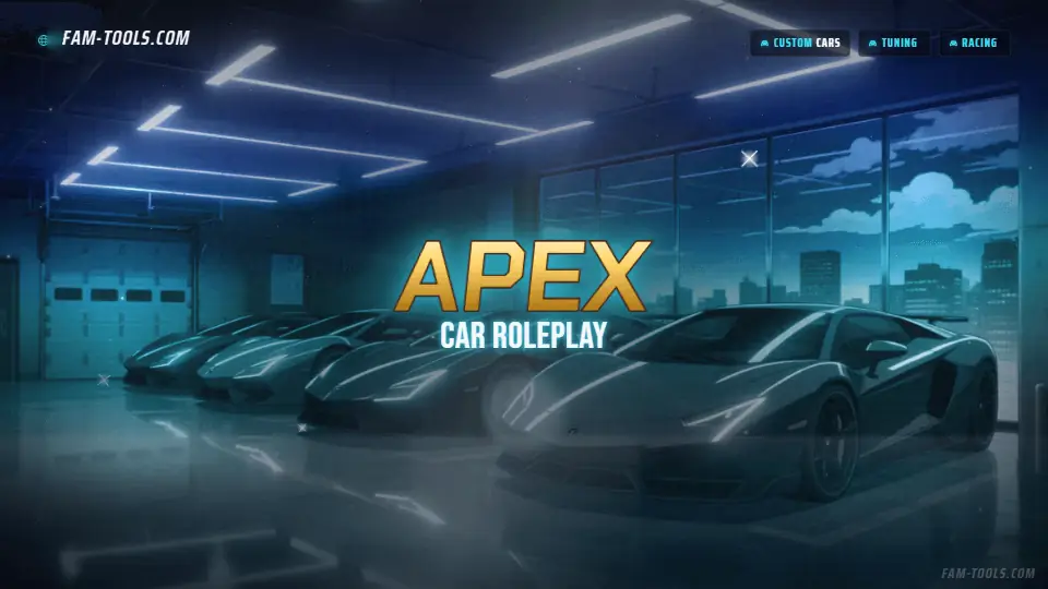 Supercar Garage Anime rendered as a fivem loading screen at 1920 by 1080 pixels