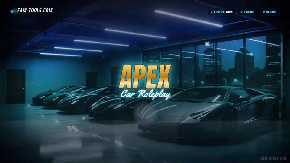 Supercar Garage Photoreal rendered as a fivem loading screen at 1920 by 1080 pixels
