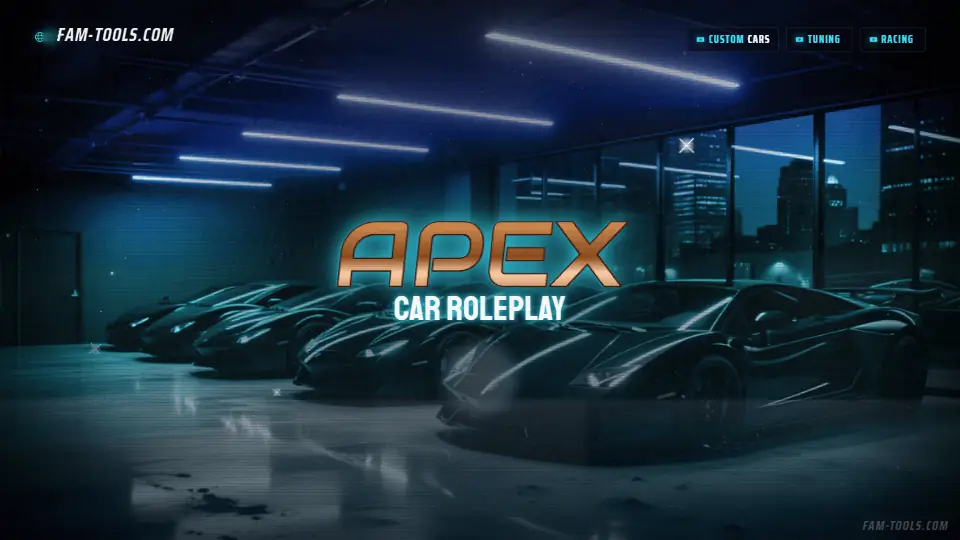 Supercar Garage Grunge rendered as a fivem loading screen at 1920 by 1080 pixels