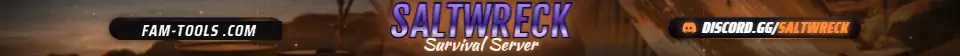 Survival Camp Photoreal rendered as a fivem info banner at 1865 by 108 pixels