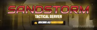 Tactical Dust Grunge rendered as a twitch panel at 320 by 100 pixels
