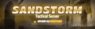 Tactical Dust Painted rendered as a twitch panel at 320 by 100 pixels