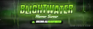 Toxic Swamp Photoreal rendered as a twitch panel at 320 by 100 pixels