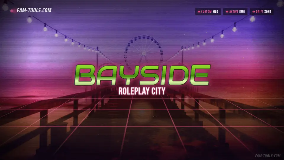 Vice Pier Grunge rendered as a fivem loading screen at 1920 by 1080 pixels