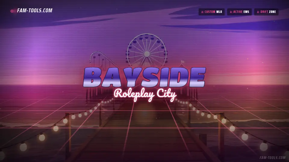 Vice Pier Painted rendered as a fivem loading screen at 1920 by 1080 pixels