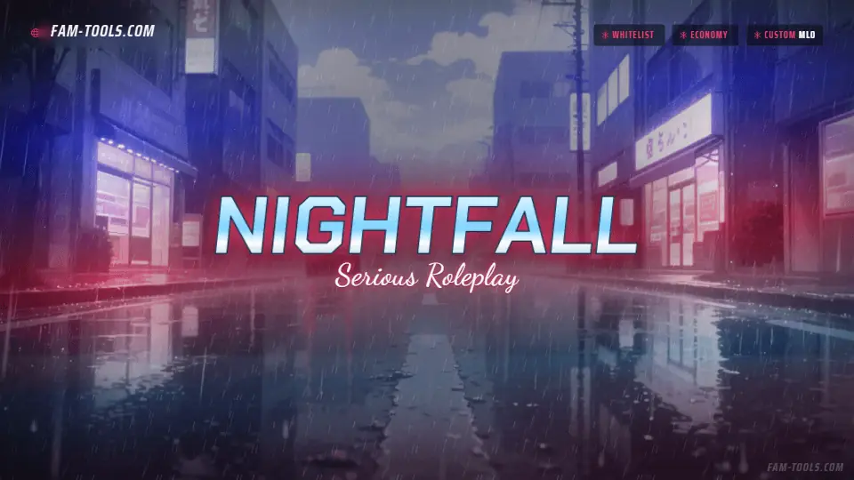 Wet Asphalt Anime rendered as a fivem loading screen at 1920 by 1080 pixels