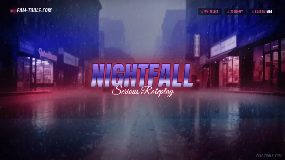 Wet Asphalt Photoreal rendered as a fivem loading screen at 1920 by 1080 pixels