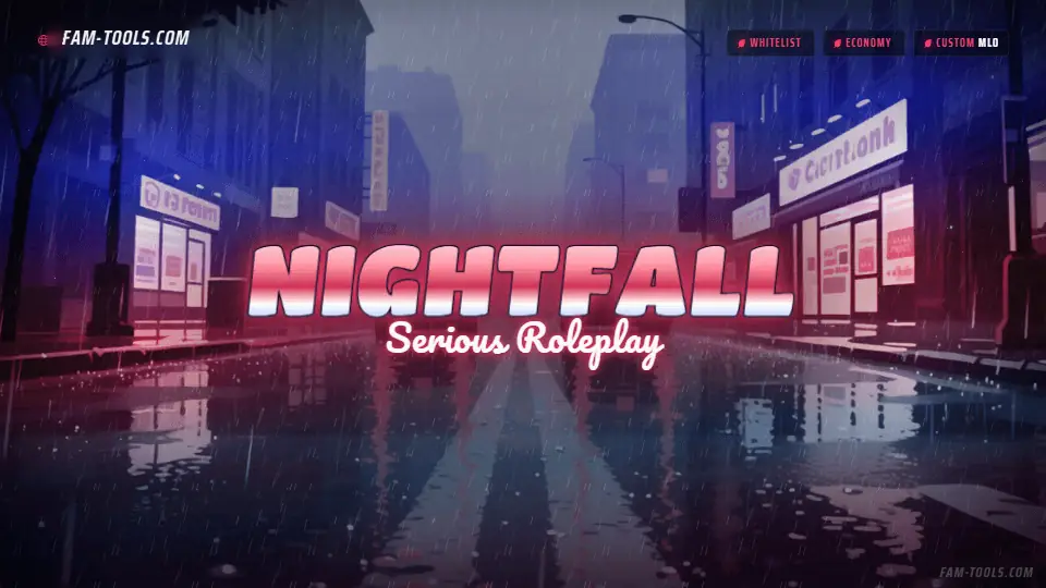 Wet Asphalt Painted rendered as a fivem loading screen at 1920 by 1080 pixels