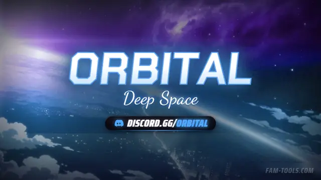 Space Orbit Anime: a space orbit scene drawn in the anime style