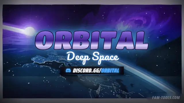 Space Orbit Painted: a space orbit scene drawn in the painted style