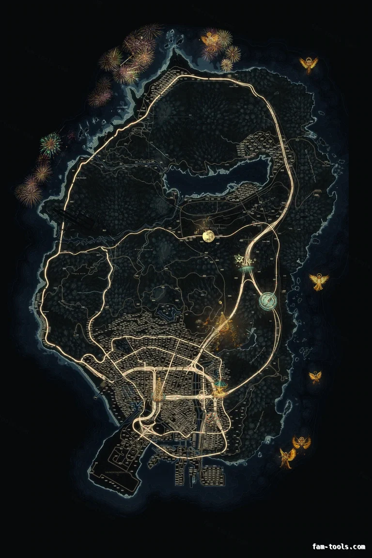 Christmas Black FiveM Christmas minimap, the whole map