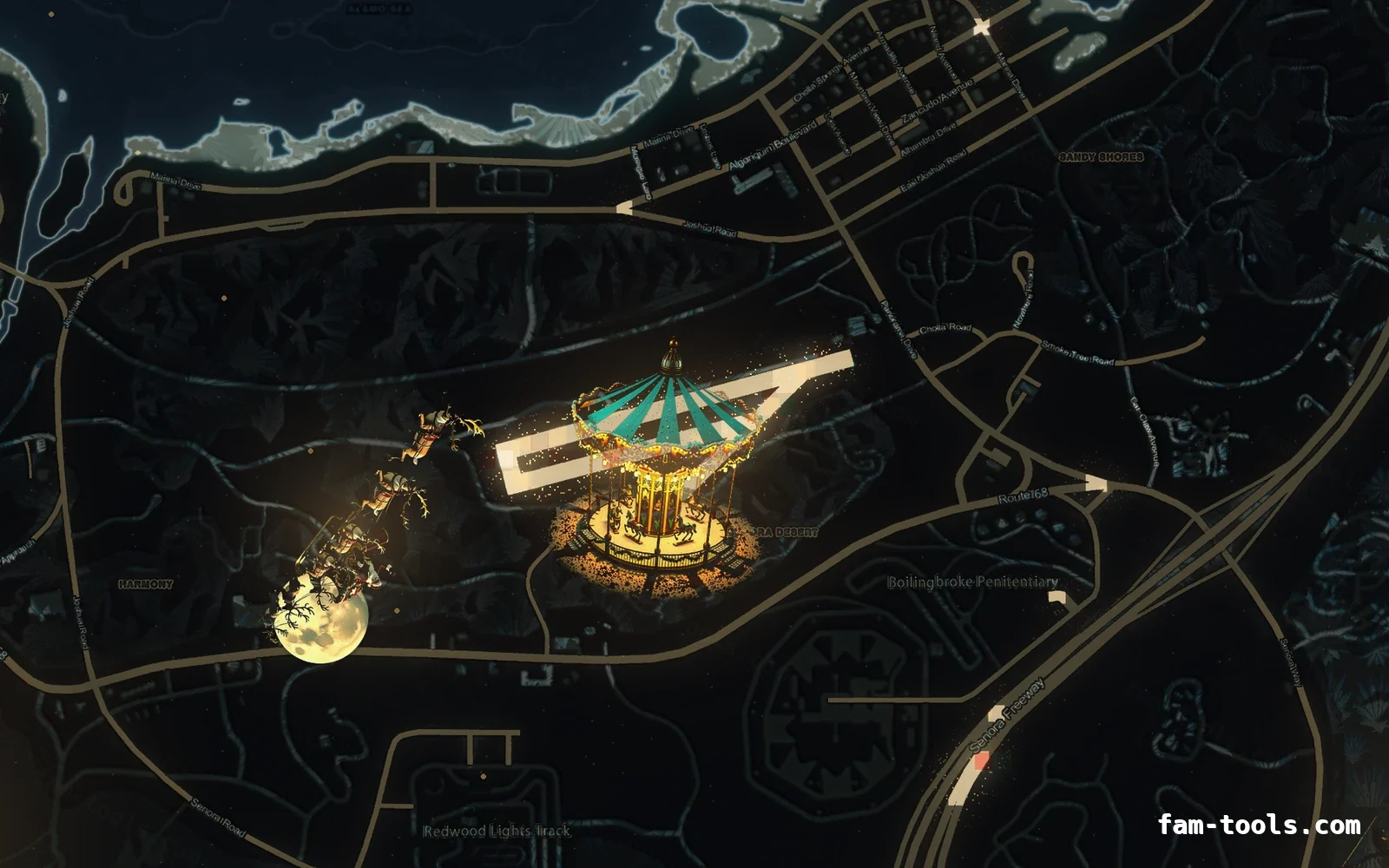 Christmas Black Christmas minimap — Sandy Shores Christmas Black Christmas FiveM minimap, sandy shores