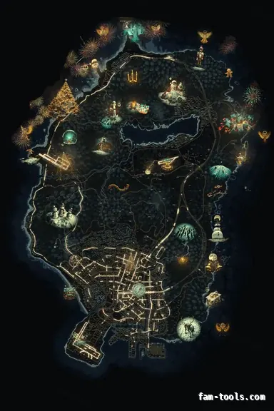 Christmas Black WINTER OBSIDIAN FiveM-compatible minimap for GTA 5 — with postal codes — showing the whole Los Santos and Blaine County map