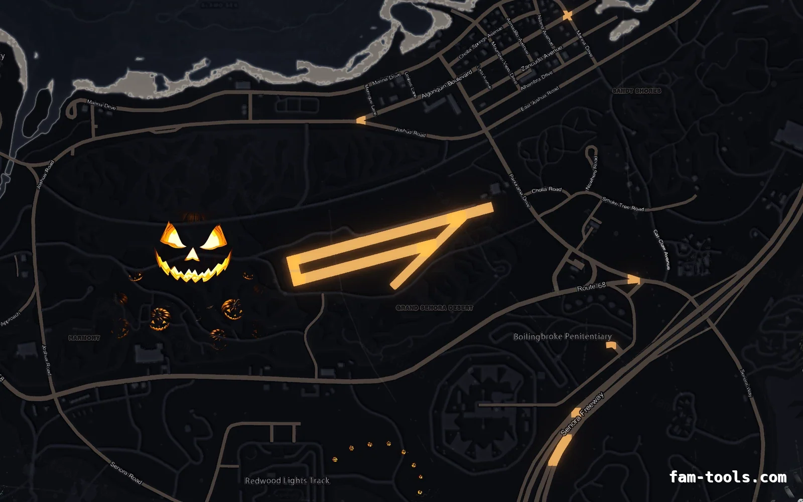 Halloween Black Halloween FiveM minimap, sandy shores