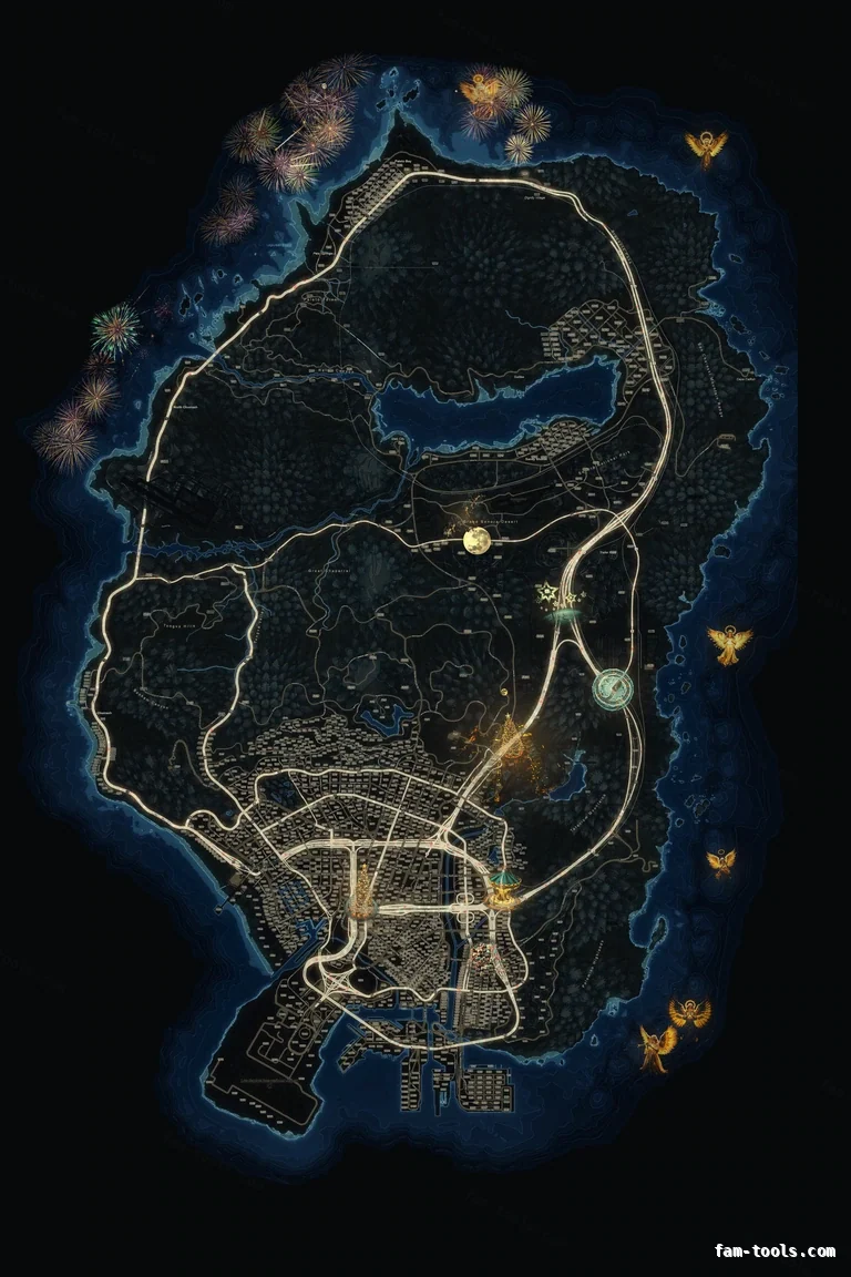 Christmas Blue FiveM Christmas minimap, the whole map