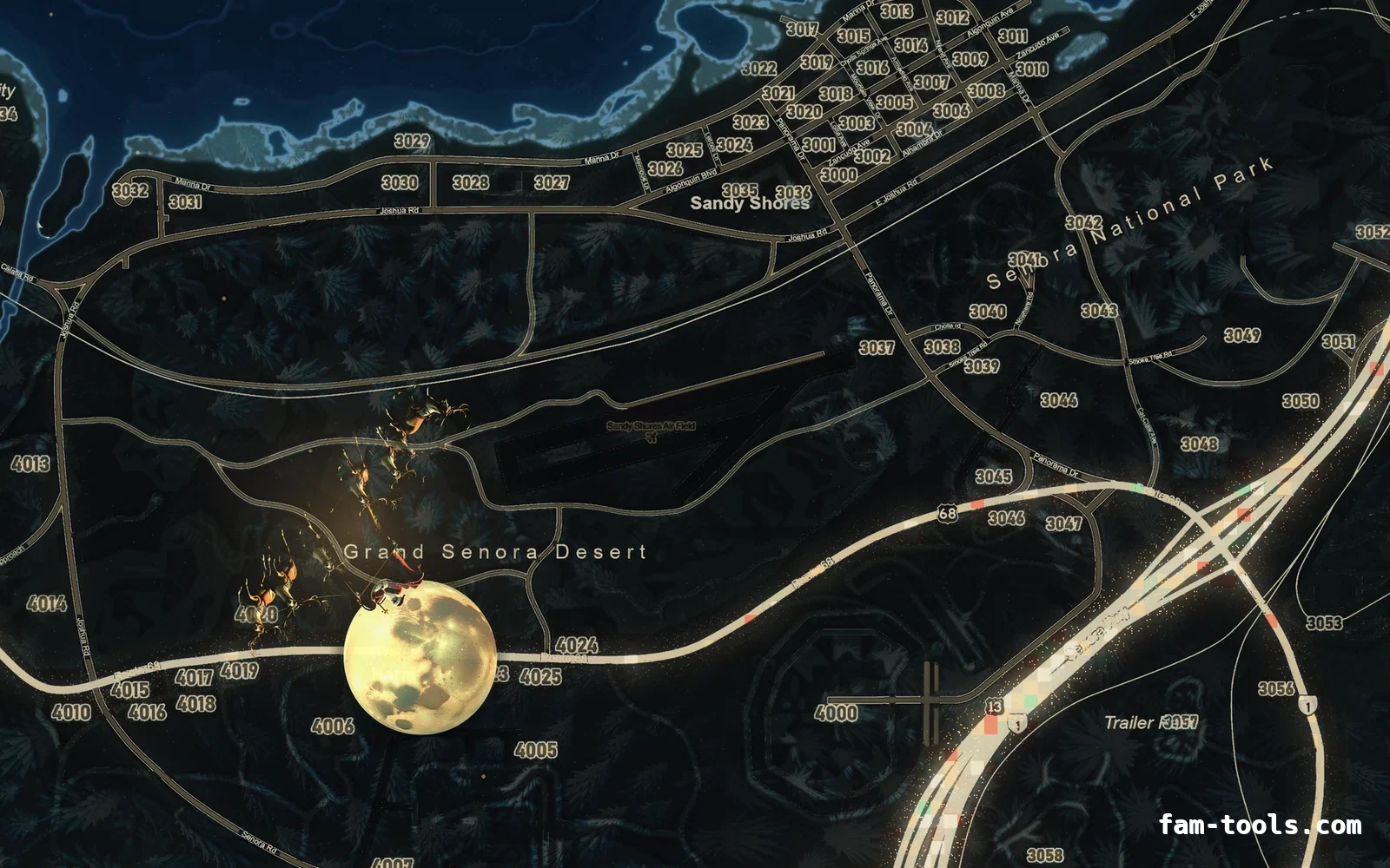 Christmas Blue Christmas FiveM minimap, sandy shores