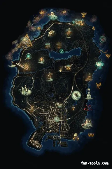 Christmas Blue WINTER COBALT FiveM-compatible minimap for GTA 5 — without postal codes — showing the whole Los Santos and Blaine County map