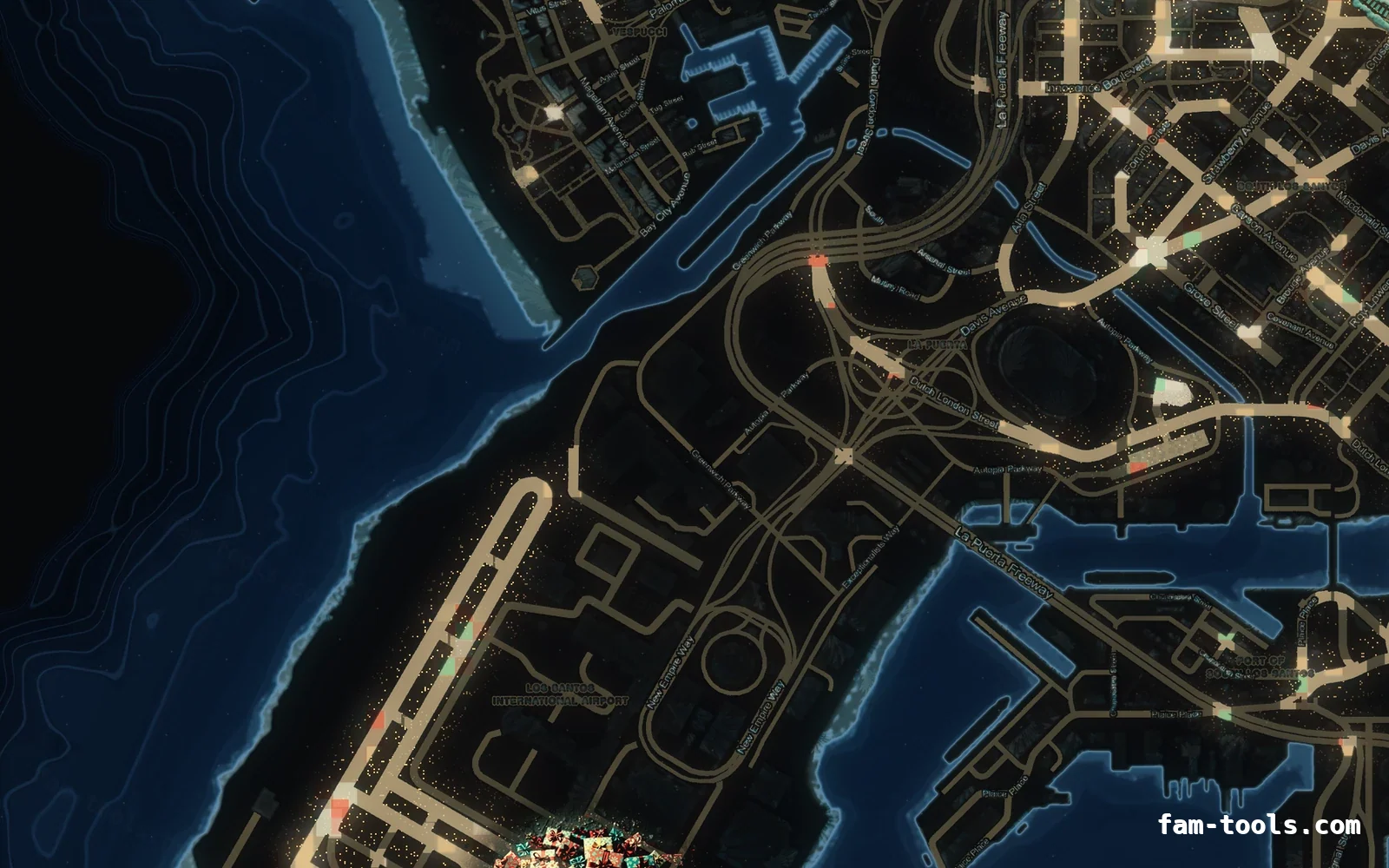 Christmas Blue Christmas FiveM minimap, the harbour