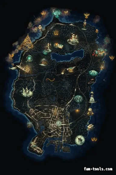 Christmas Blue WINTER COBALT FiveM-compatible minimap for GTA 5 — with postal codes — showing the whole Los Santos and Blaine County map