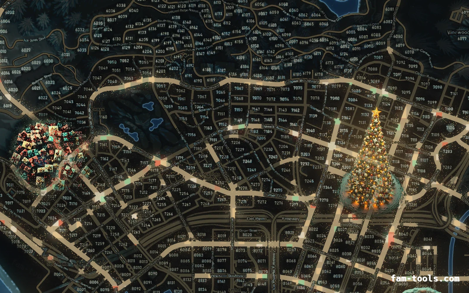 Christmas Blue Christmas minimap — Los Santos Christmas Blue Christmas FiveM minimap, los santos