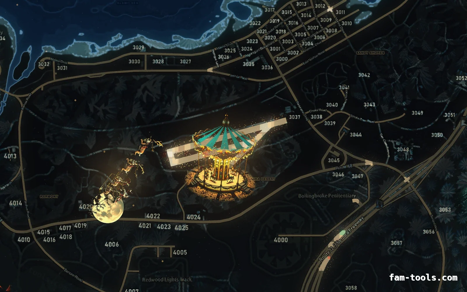 Christmas Blue Christmas minimap — Sandy Shores Christmas Blue Christmas FiveM minimap, sandy shores