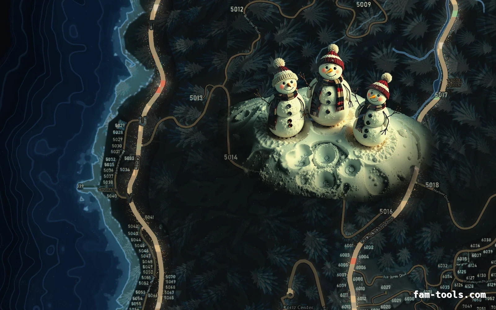 Christmas Blue Christmas minimap — The west coast Christmas Blue Christmas FiveM minimap, the west coast