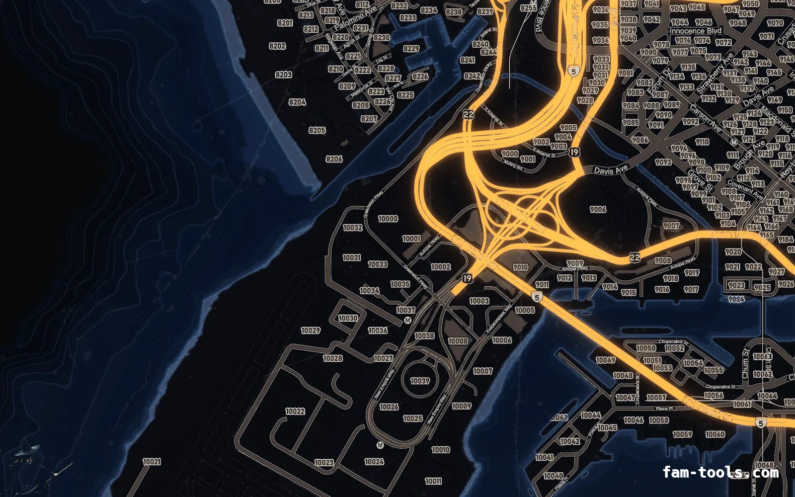 Halloween Blue Halloween FiveM minimap, the harbour
