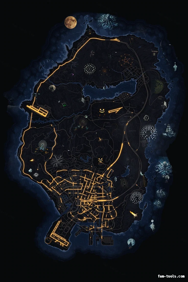Halloween Blue FiveM Halloween minimap, the whole map