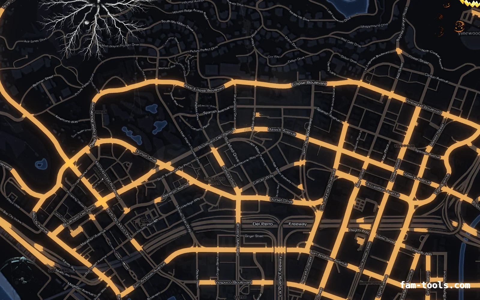 Halloween Blue Halloween minimap — Los Santos Halloween Blue Halloween FiveM minimap, los santos
