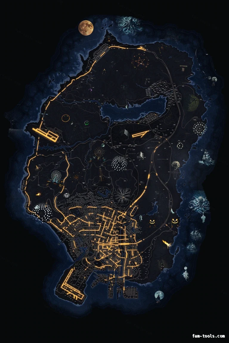 Halloween Blue FiveM Halloween minimap, the whole map