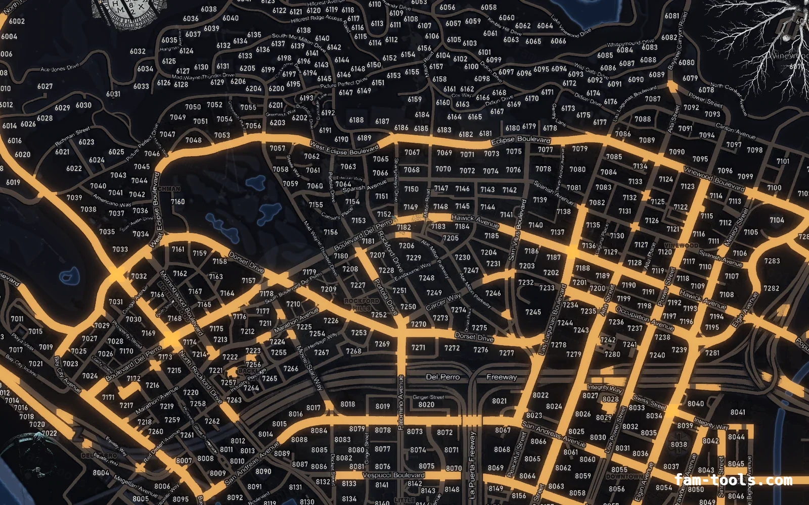 Halloween Blue Halloween minimap — Los Santos Halloween Blue Halloween FiveM minimap, los santos