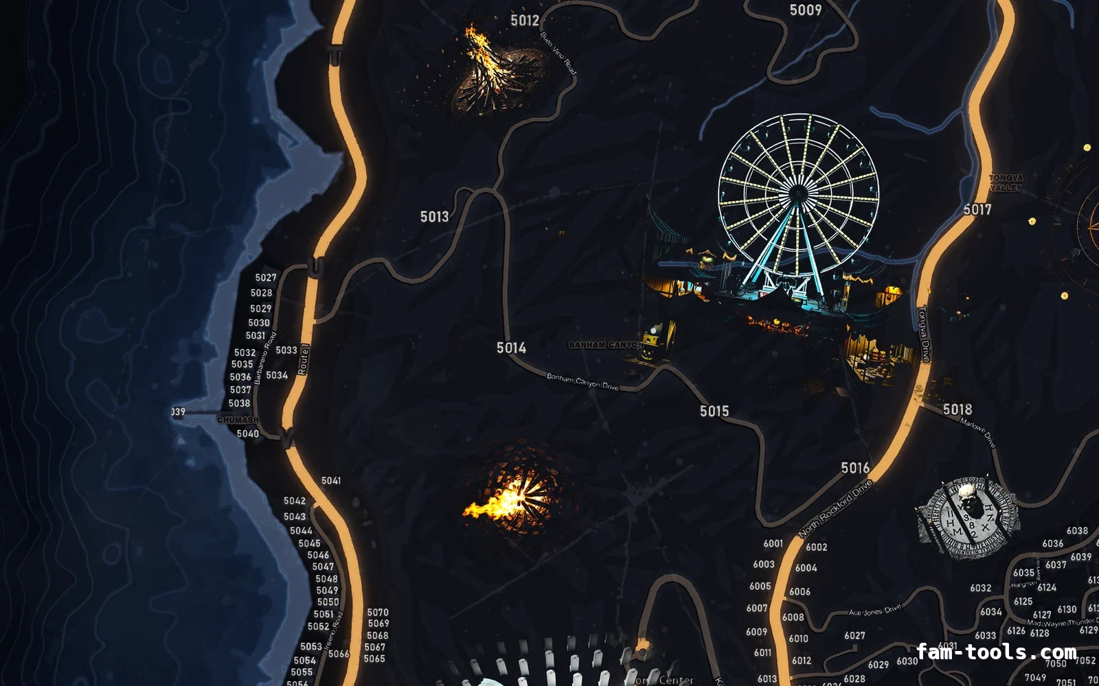 Halloween Blue Halloween minimap — The west coast Halloween Blue Halloween FiveM minimap, the west coast