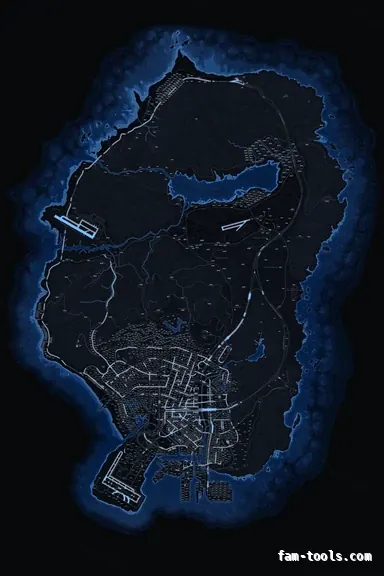 FiveM minimap renders in several palettes — Cobalt · postal codes